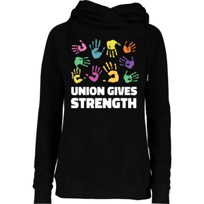 Union Gives Strength Womens Funnel Neck Pullover Hood