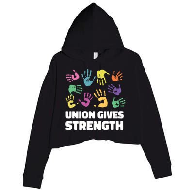 Union Gives Strength Crop Fleece Hoodie