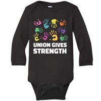 Union Gives Strength Baby Long Sleeve Bodysuit