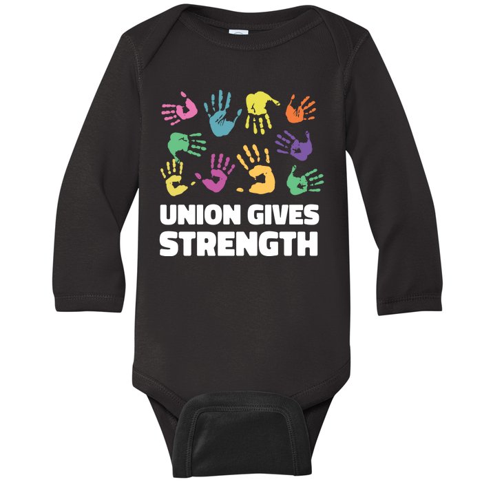 Union Gives Strength Baby Long Sleeve Bodysuit