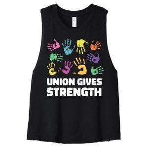 Union Gives Strength Women's Racerback Cropped Tank