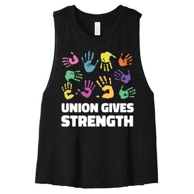 Union Gives Strength Women's Racerback Cropped Tank