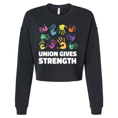 Union Gives Strength Cropped Pullover Crew