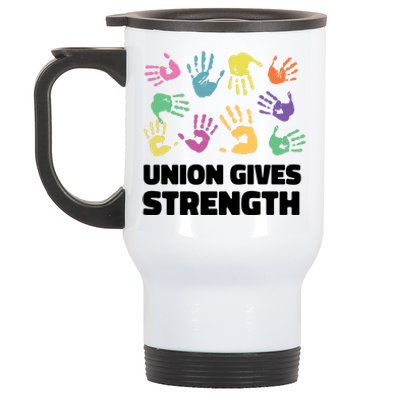 Union Gives Strength Stainless Steel Travel Mug