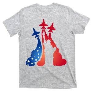 United States Air Force Jets Statue Of Liberty T-Shirt