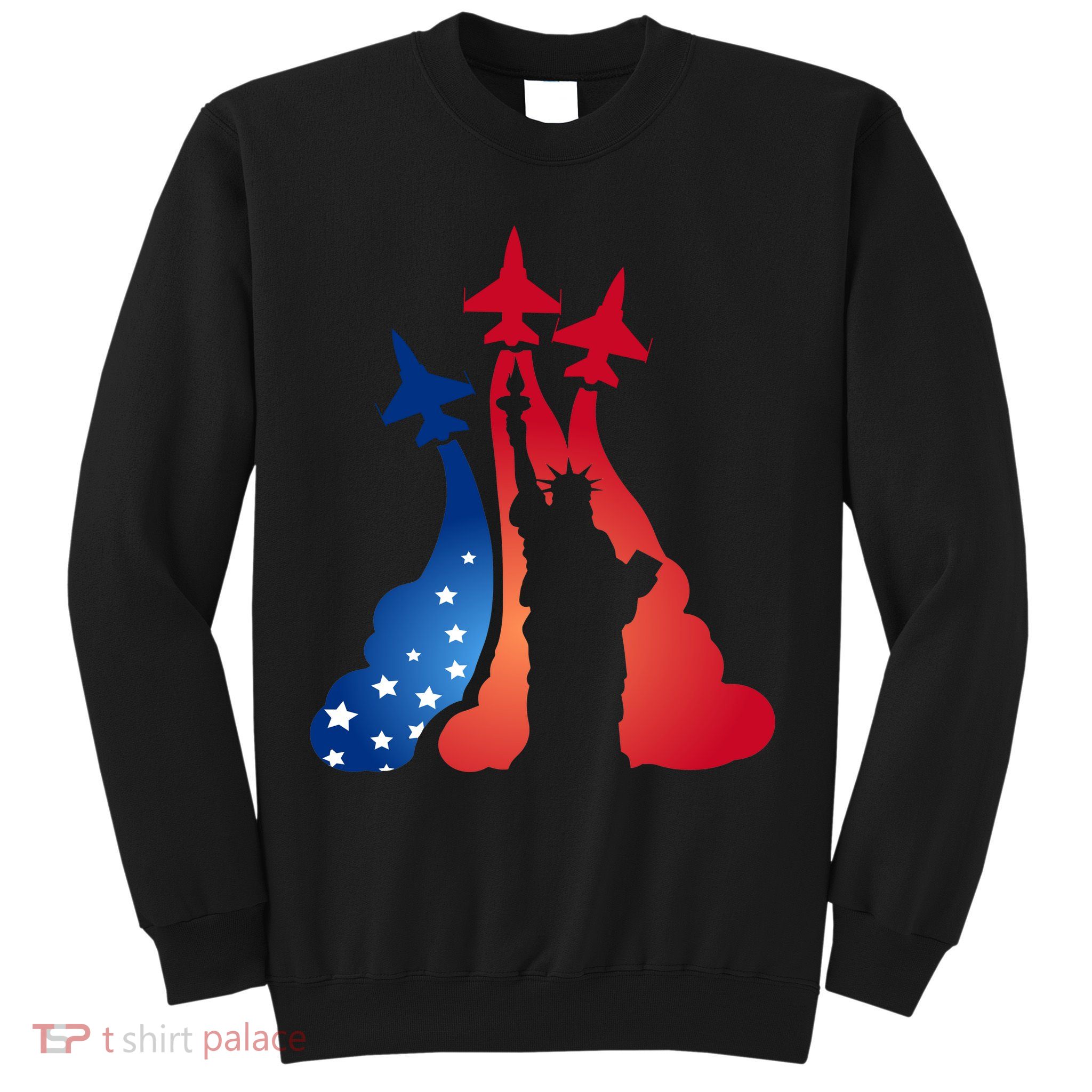 United States Air Force Jets Statue Of Liberty Sweatshirt