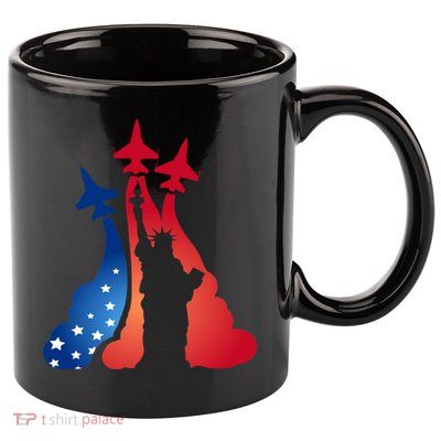 United States Air Force Jets Statue Of Liberty 11oz C Handle Ceramic Mug