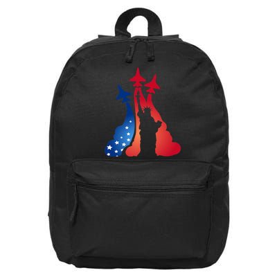 United States Air Force Jets Statue Of Liberty 16 in Basic Backpack