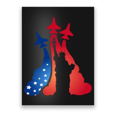 United States Air Force Jets Statue Of Liberty Poster