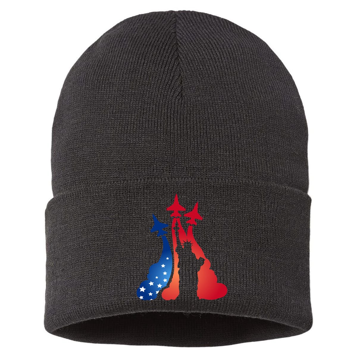 United States Air Force Jets Statue Of Liberty Sustainable Knit Beanie