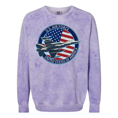 United States Air Force Logo Colorblast Crewneck Sweatshirt