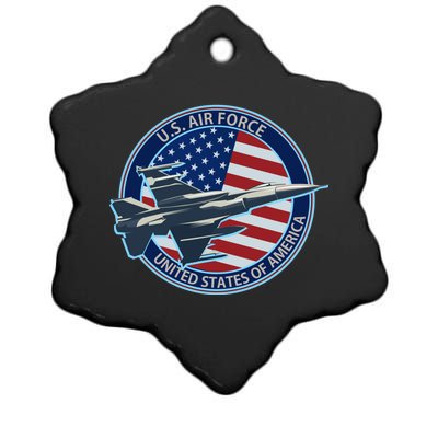 United States Air Force Logo Ceramic Star Ornament