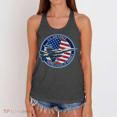 United States Air Force Logo Women's Knotted Racerback Tank