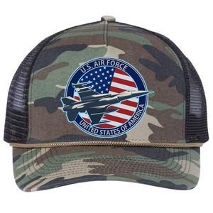 United States Air Force Logo Retro Rope Trucker Hat Cap