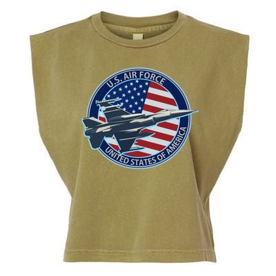 United States Air Force Logo Garment-Dyed Women's Muscle Tee