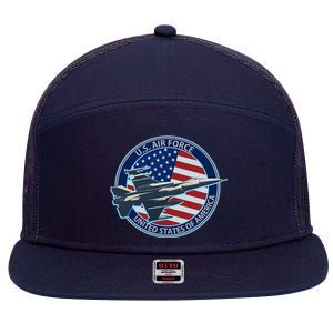 United States Air Force Logo 7 Panel Mesh Trucker Snapback Hat