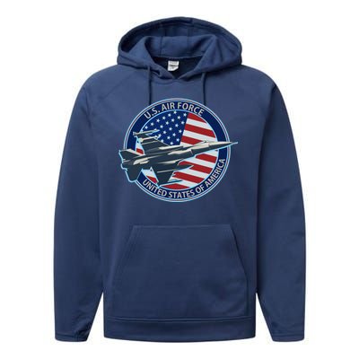 United States Air Force Logo Performance Fleece Hoodie