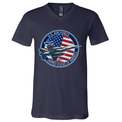 United States Air Force Logo V-Neck T-Shirt
