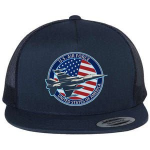 United States Air Force Logo Flat Bill Trucker Hat