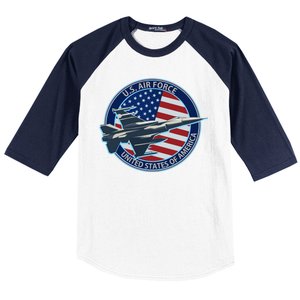 United States Air Force Logo Baseball Sleeve Shirt