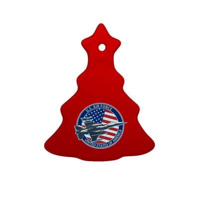 United States Air Force Logo Ceramic Tree Ornament