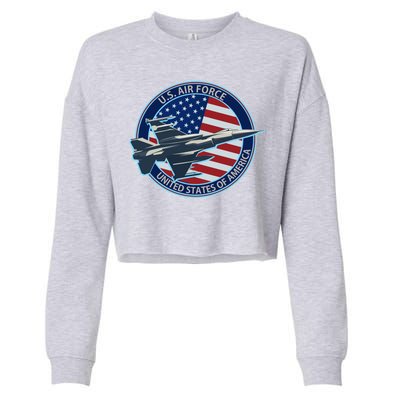 United States Air Force Logo Cropped Pullover Crew