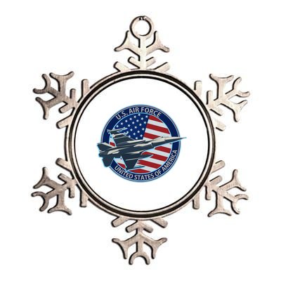 United States Air Force Logo Metallic Star Ornament