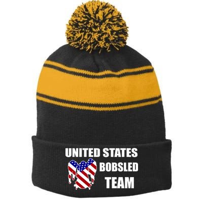 United States Bobsled Team Stripe Pom Pom Beanie