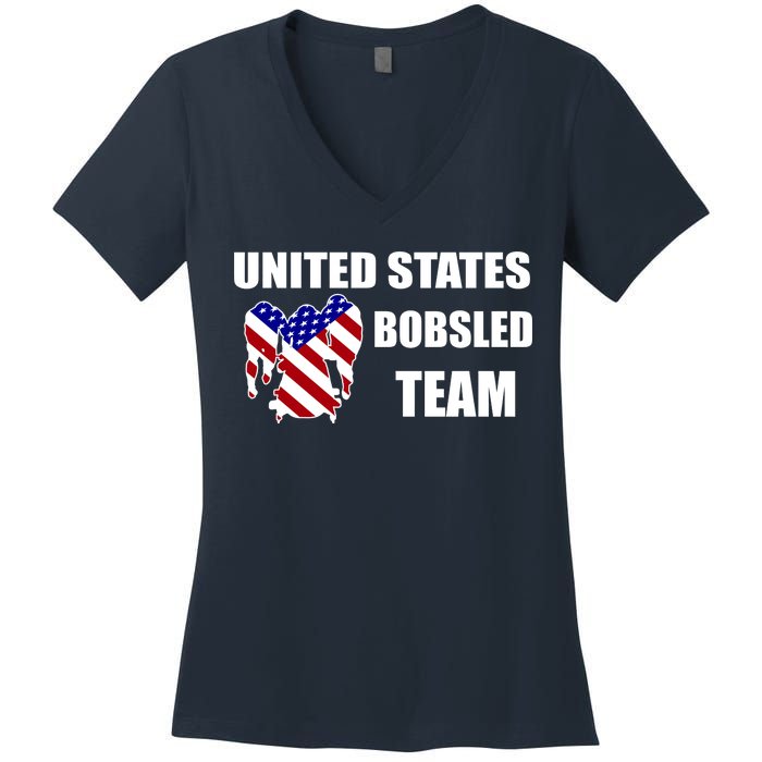 United States Bobsled Team Women's V-Neck T-Shirt