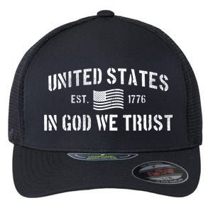 United States Est. 1776 In God We Trust Flexfit Unipanel Trucker Cap