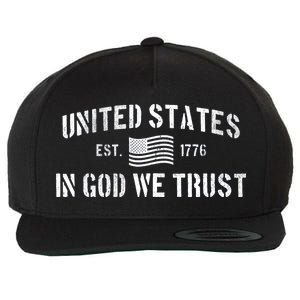 United States Est. 1776 In God We Trust Wool Snapback Cap