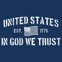 United States Est. 1776 In God We Trust 7 Panel Mesh Trucker Snapback Hat