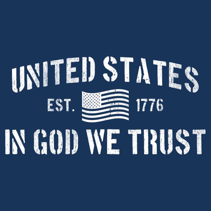 United States Est. 1776 In God We Trust 7 Panel Mesh Trucker Snapback Hat