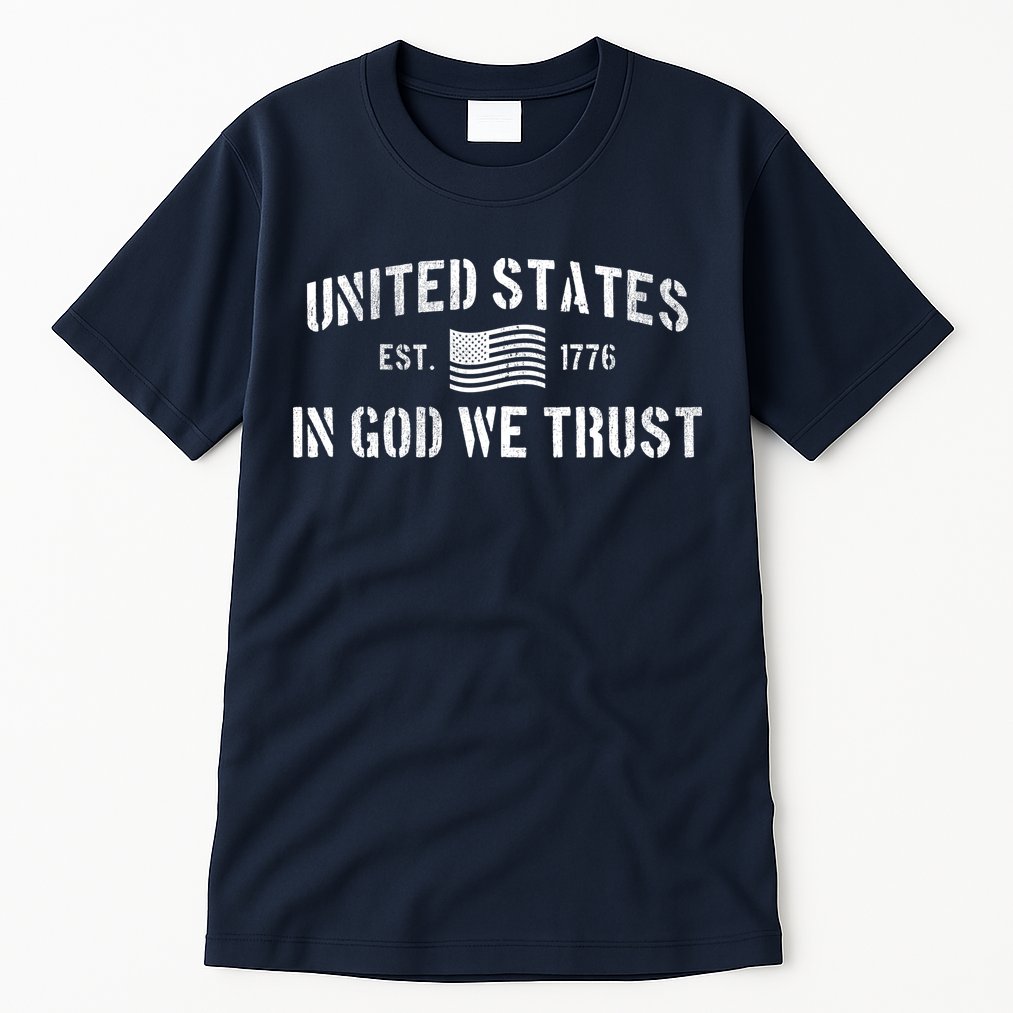 United States Est. 1776 In God We Trust Tall T-Shirt