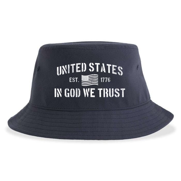 United States Est. 1776 In God We Trust Sustainable Bucket Hat