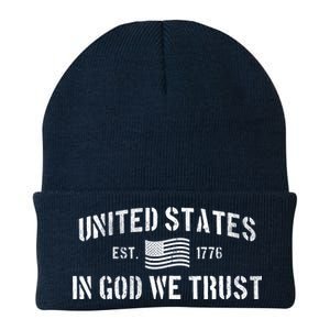 United States Est. 1776 In God We Trust Knit Cap Winter Beanie