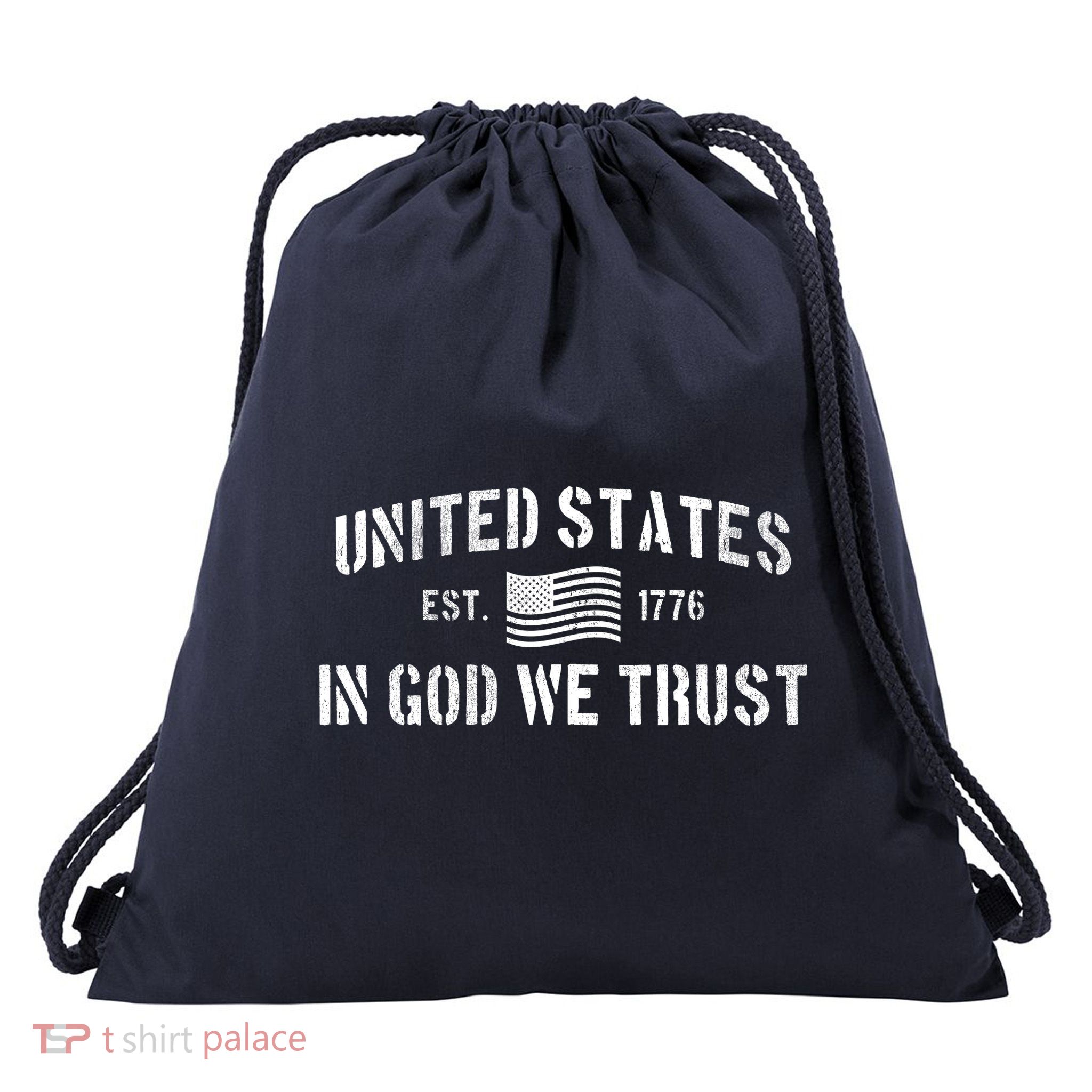 United States Est. 1776 In God We Trust Drawstring Bag