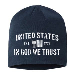 United States Est. 1776 In God We Trust Sustainable Beanie