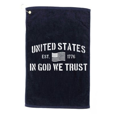 United States Est. 1776 In God We Trust Golf Towel