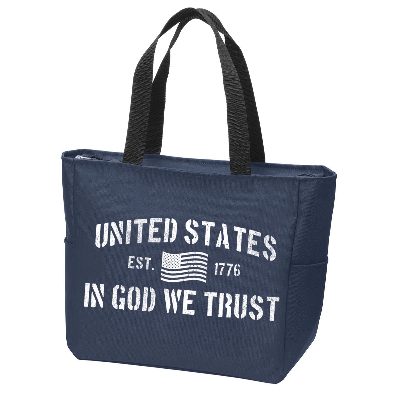 United States Est. 1776 In God We Trust Zip Tote Bag