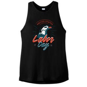 United States Labor Day Eagle Ladies PosiCharge Tri-Blend Wicking Tank