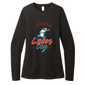 United States Labor Day Eagle Womens CVC Long Sleeve Shirt