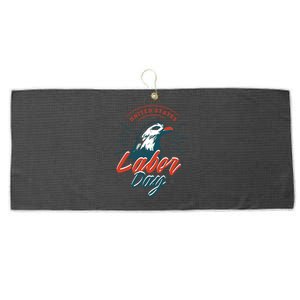 United States Labor Day Eagle Large Microfiber Waffle Golf Towel