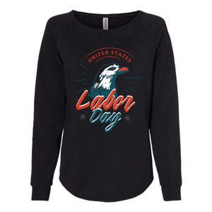 United States Labor Day Eagle Womens California Wash Sweatshirt