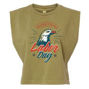 United States Labor Day Eagle Garment-Dyed Women's Muscle Tee