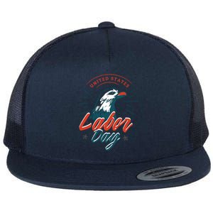 United States Labor Day Eagle Flat Bill Trucker Hat