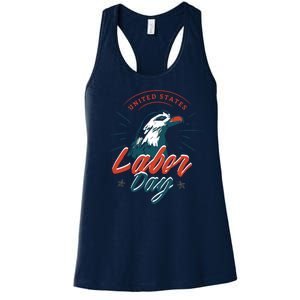 United States Labor Day Eagle Women's Racerback Tank