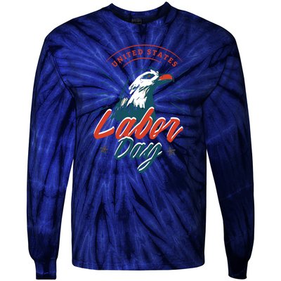 United States Labor Day Eagle Tie-Dye Long Sleeve Shirt