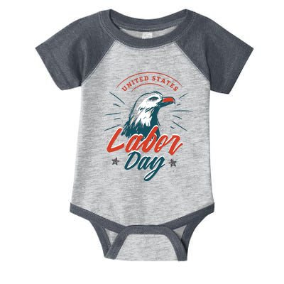 United States Labor Day Eagle Infant Baby Jersey Bodysuit