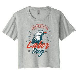 United States Labor Day Eagle Women's Crop Top Tee